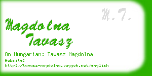 magdolna tavasz business card